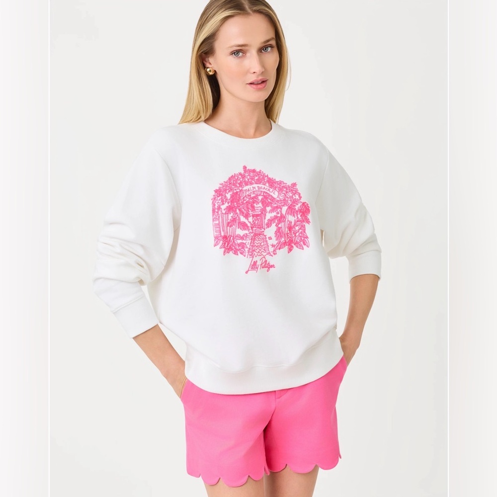 NWT Lilly Pulitzer Palm Beach Ballad Cotton Sweatshirt